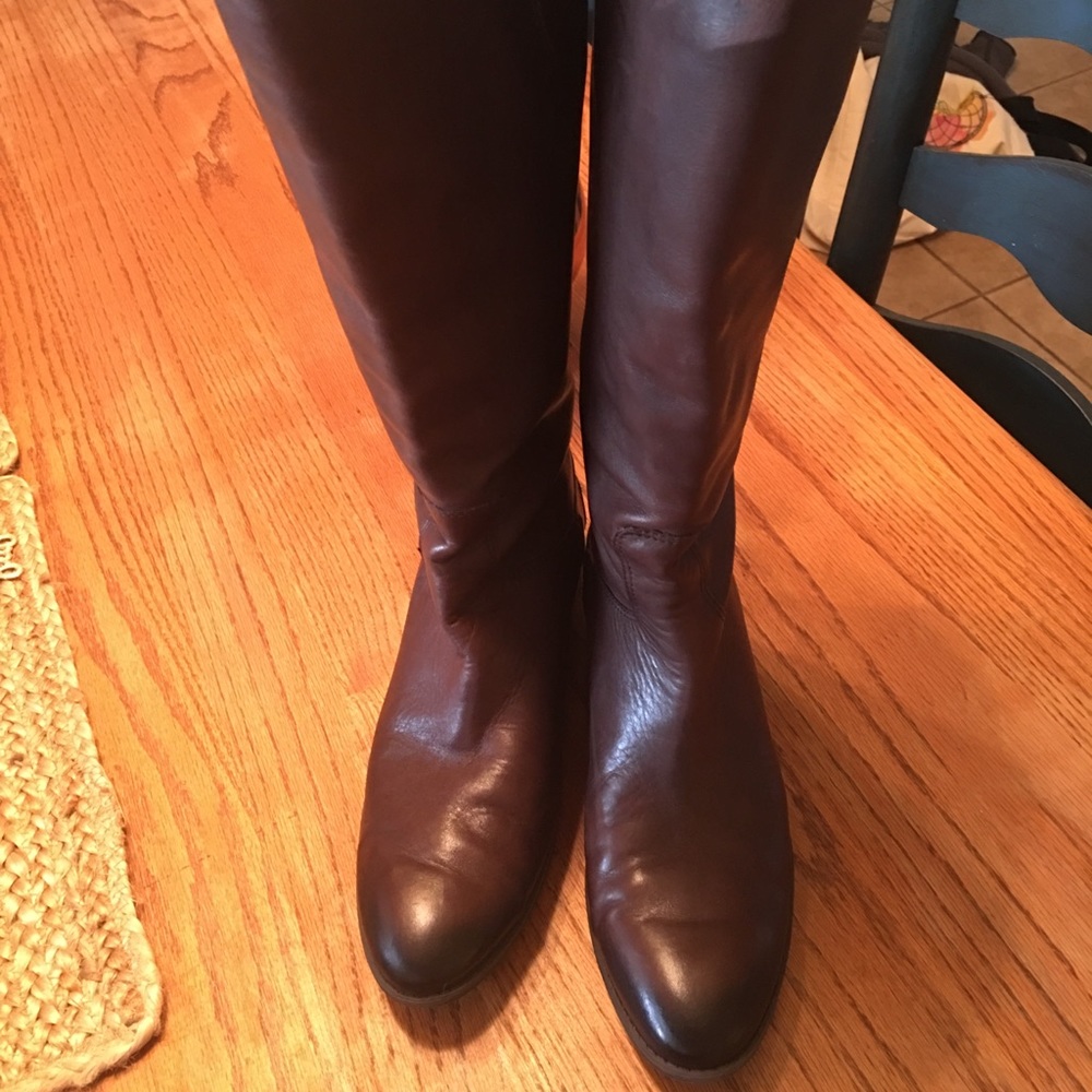 Brown leather Sam Edelman riding boots